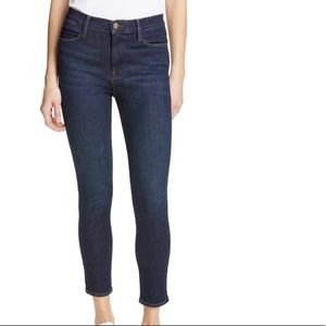 Designer Frame Dark Blue Le High Rise Skinny jeans